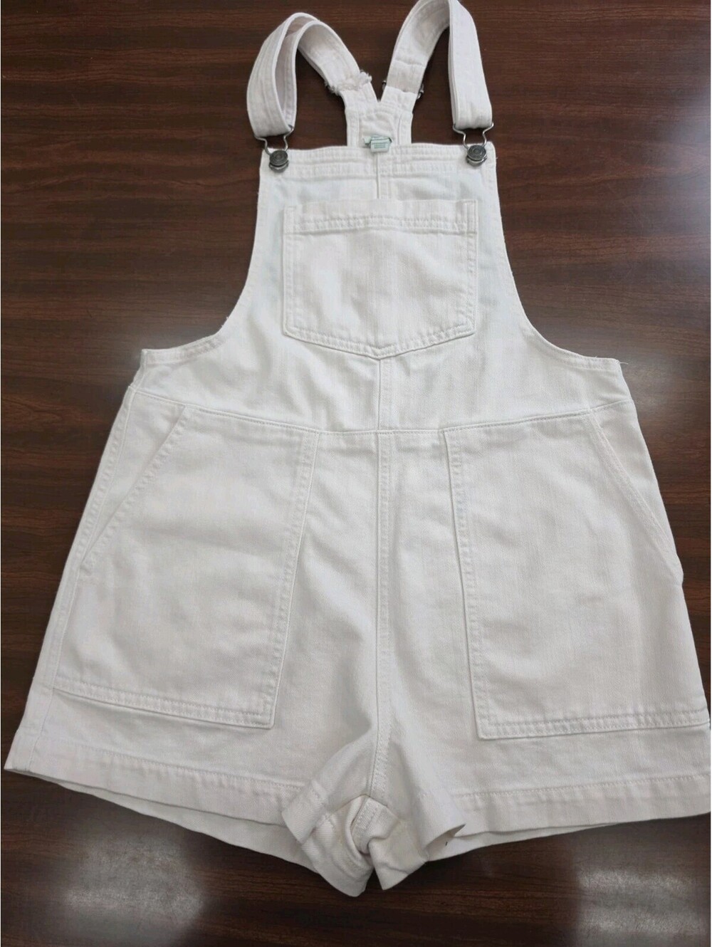 Aerie Size XS Pink Denim Overall Shorts Shortalls Bib Romper Pocket Skate Casual